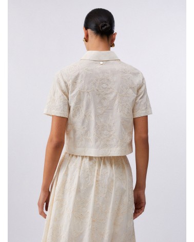 Chemise écru LIU JO avec broderies florales LIU JO - 2